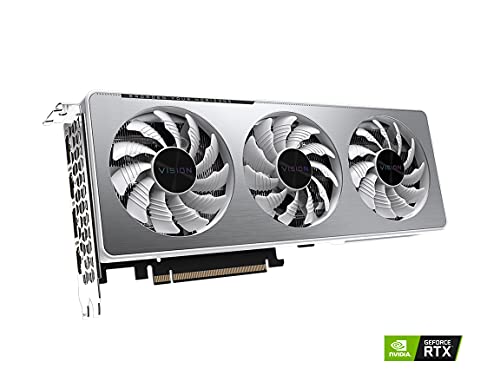 Gigabyte GeForce RTX 3060 Vision OC 12G (REV2.0) Grafikkarte, 3 x Windforce Lüfter, 12 GB 192-Bit GDDR6… – Ansicht 2