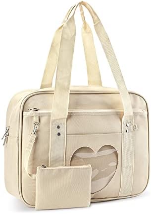 STEAMEDBUN Kawaii Ita Bag Japanese School Bag Cute Tote Bag Large Shoulder Anime Heart Purse