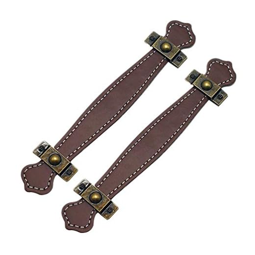 SUPVOX 2 Piezas de cajones de Cuero Tiradores de Maleta prácticos Vintage Tiradores de Cuero para Puerta de gabinete de cajón marrón Claro