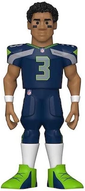 Funko 57281 Gold 5" NFL: Seahawks- Russel Wilson w/Chase, Multicolor