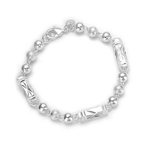 HMILYDYK Elegant Fashion goliton 925 con diseño de bolas de plata de ley tallada mujeres hombres joyas pulsera