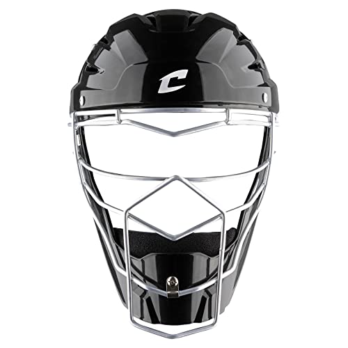 Champro Optimus MVP Hockey Style Baseball/Softball Catcher’s Headgear, Adult, Black