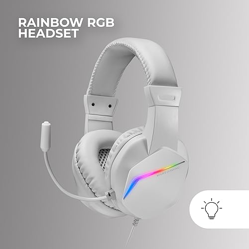 Mars Gaming MCP-RGB3, Idioma Español, Pack RGB Teclado Fixed, Ratón Flow 3200 dpi, Auriculares Over-Ear, Alfombrilla XXL, Blanco 5