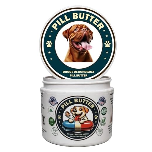 Dogue De Bordeaux Dog Treats to Wrap Pills (+100 Breeds) Jar of Non-Sticky Moldable Paste Made of Real Human Grade Dog Peanut Butter Treat, Food or Gift to Hide Dogs Pills (60 Servings)