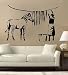 Muralismo de Banksy, cebra a la que le tienden las rayas, pegatina adhesiva de vinilo para transferir a mural, grande, negro, Large - (w) 89cm x (h) 60cm