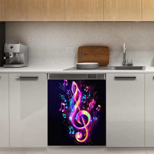 Funda magnética para lavavajillas ambiente musical decoración de cocinas modernas 3