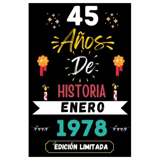 CUADERNO, 45 AÑOS DE HISTORIA ENERO 1978 EDICIÓN LIMITADA: Regalo de 45 cumpleaños para mujeres y hombres, ideas de 45 cumpleaños... un cumpleaños... ... regalo de 45 cumpleaños para él/ella.