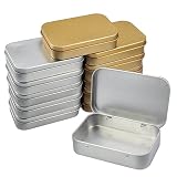 latas vacias de cerveza 【Cantidad y Tamaño】El paquete incluye 12 piezas de rectangulares latas cajas de metal. 2 colores: plateado y dorado, 6 piezas/color. El tamaño de la lata rectangular es de 95 x 60 x 20 mm/ 3,74 x 2,36 x 0,79 pulgadas (largo x ancho x alto).