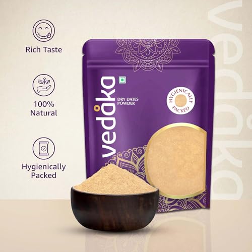 Image of Amazon Brand - Vedaka Dry Dates Powder | 500 g | Natural Sweetness of Dates | Hygienically Packed