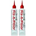 2 x The Original Fix-A-Floor Squeezy All-in-One Repair Adhesive for Loose, Hollow and Creaky Tiles, Wood, LVT, LVP and Laminate Flooring. Just Drill & Fill! Easy Squeezy! Made in The USA!