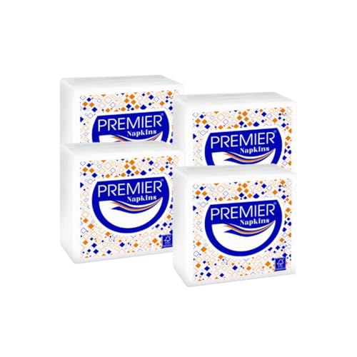 Image of Premier Napkins - 50 Sheets per Pack, Set of 4 | Soft, Absorbent, and Durable Paper Napkins for Parties, Events, and Everyday Use | Ideal for Dining, Catering
