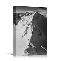Canvas Wall Art Expressive Landscape Chic Dramatic Duotone Hallway Landscape Mountain Photography - 12x18 inches