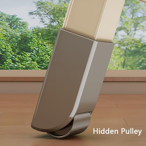 Estante de ropa rodante 6ft, soporte de ropa plegable portátil con ruedas, estante de secado de edredones multifuncional de servicio pesado para balcón de dormitorio, diseño de ahorro de espacio para