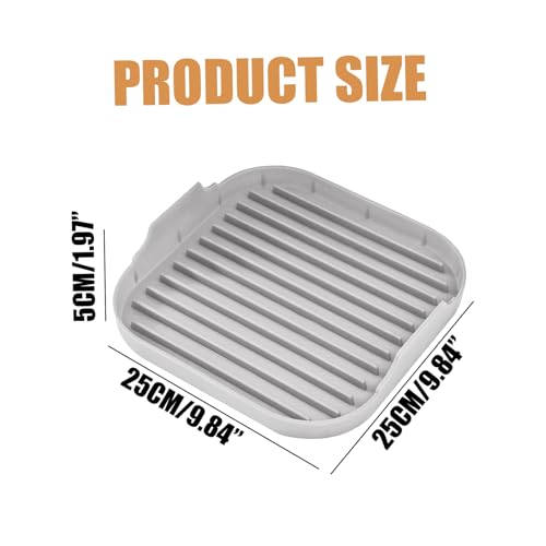 Olla para tocino de microondas en silicona gris de 9.8 pulgadas 5