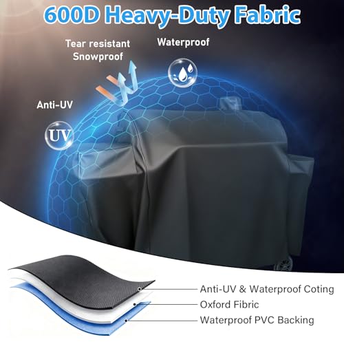 Image of Utheer Grill Cover for Pit Boss PB1230 Combo Grill, 600D Waterproof