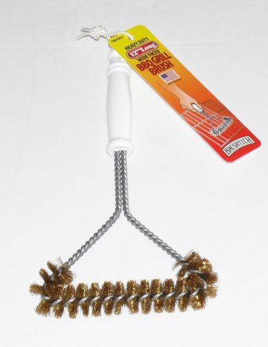 Brushtech B106C Wide-Faced 12-Inch Barbecue Grill Brush,White #TOP2