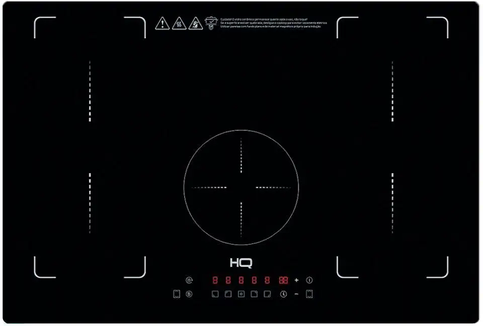 Cooktop De Indução HQ 5 Bocas Painel Touch Free Zone Preto 9000W HQ-IDE9005FZ 220V