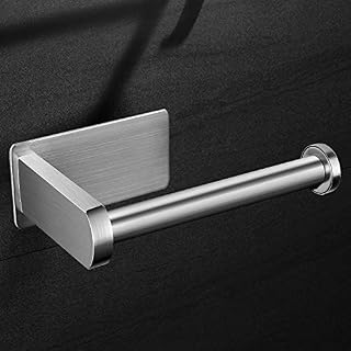 FRCAMI Self Adhesive Toilet Paper Holder, Brushed Nickel Toilet Paper Roll Holder SUS304