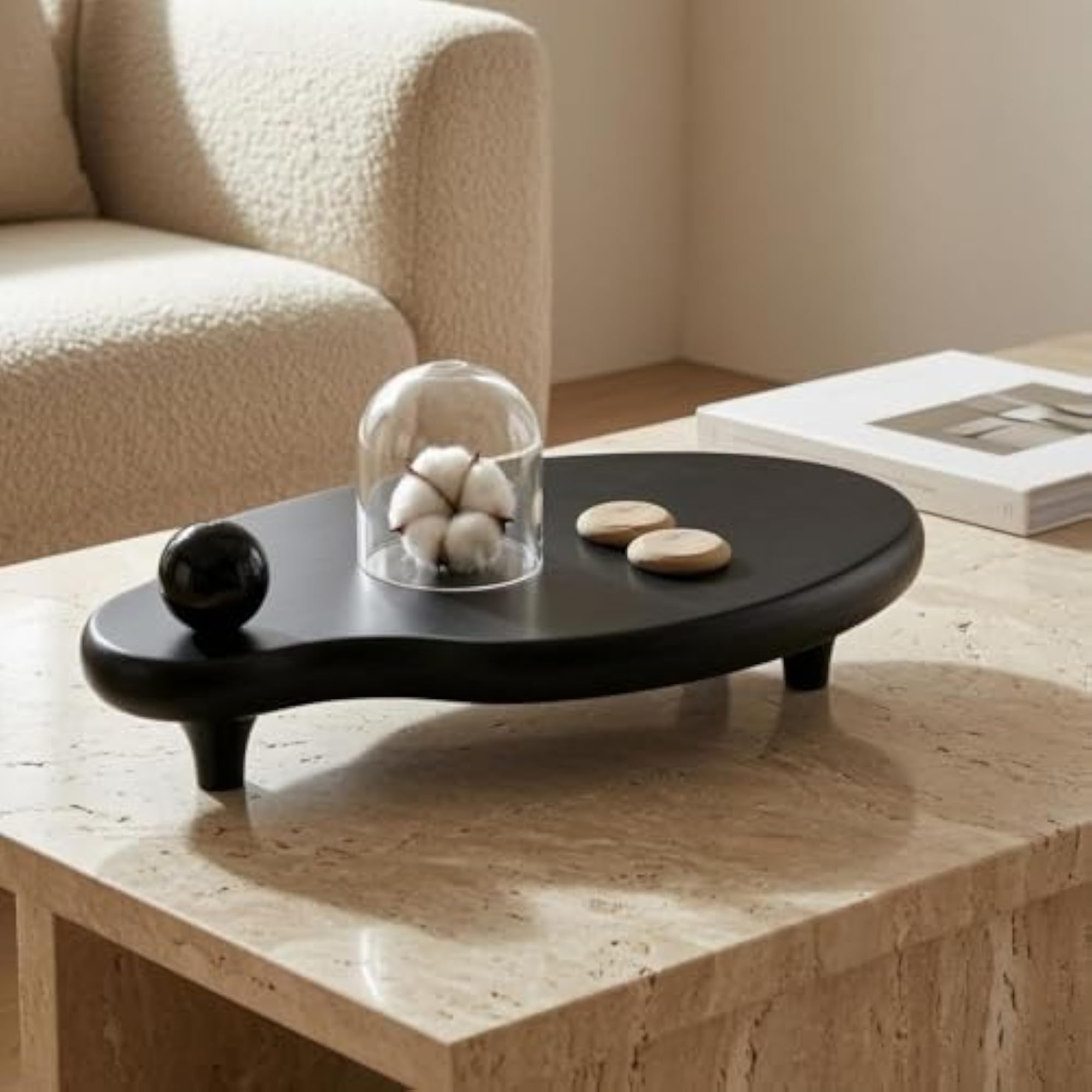 Glossy Finish Decorative Geometric Tray