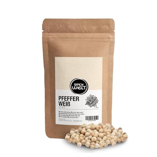 Spicy Welt Pimienta Blanca en Grano (100g) - Pimienta Blanca Entera Pura – para Salsas Claras, Pescados y Cremas | Picante, Aromática y Fina | 100% Natural & Sin Aditivos