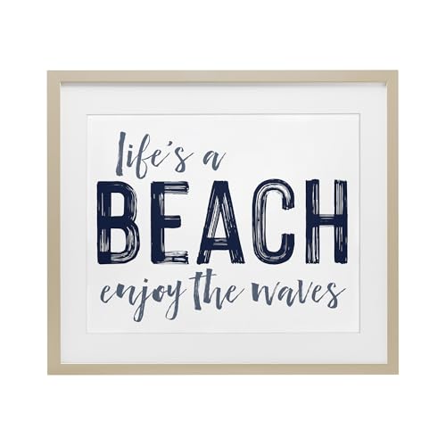 Affiche encadrée Summer Sentiment sous verre pour une décoration de salon ambiance bord de mer