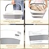 OOAMBB 43L(11.5Gallon) Collapsible Laundry Basket with Handles, Foldable Laundry Basket Plastc,Pop Up Tall Storage Container/Organizer/Clothes Hamper for Laundry (Grey,1 Pack)