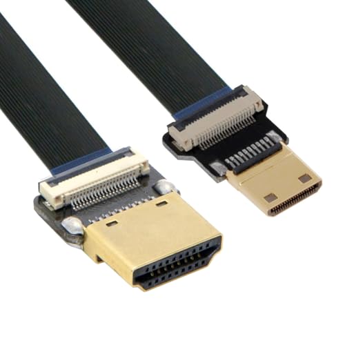 CY �R�[�h ���X���� HDMI �I�X - �~�j HDMI �I�X���� FPC �t���b�g �P�[�u�� 1080P FPV HDTV �}���`�R�v�^�[ �q��ʐ^�p A1-C1 (80cm)