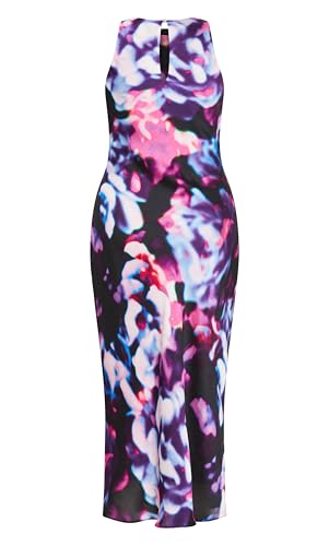 Image of City Chic Plus Size Dress Halter PRT in NEON Lights