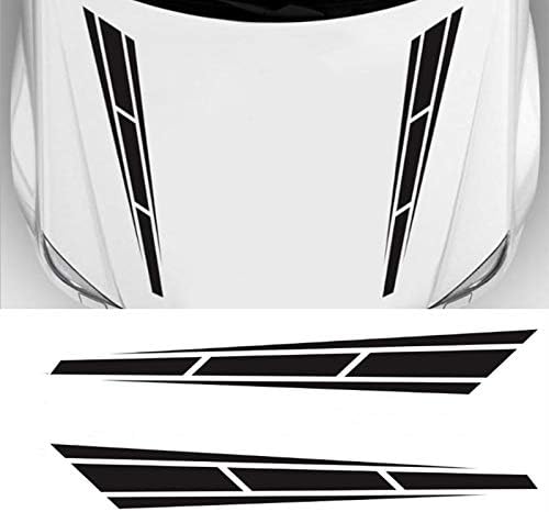 LANZMYAN Universal Hood Decal Sticker DBS001 Car Hood Racing Body Side Vinyl Modified Stripe Decal Decoration Black