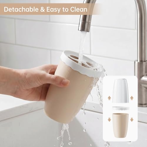 Support de rangement avec couvercle au design épuré pour salle de bain