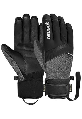 Reusch Booster Gore-TEX Gants de Ski Unisexes – Imperméables, Coupe-Vent, Respirants, Isolation R-LOFT, Cuir végétalien, Softshell Premium, Cuff serré, Sports d'hiver pour Homme et Femme