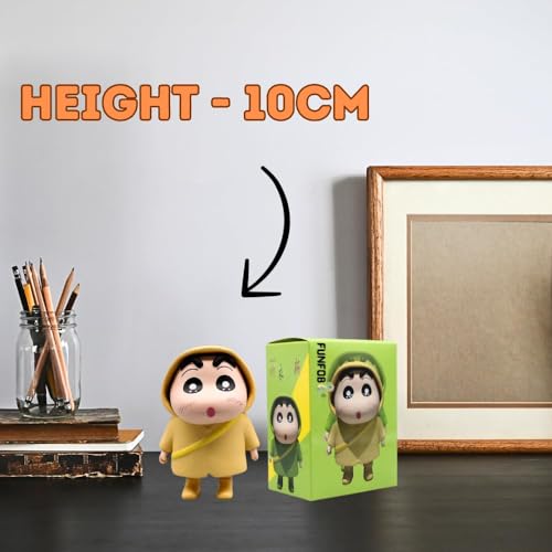 Image of FUNFOB Shinchan Action Figure | Shin chan Figurine Cartoon Figures Toys for Boys & Girls PVC Multicolour (Shinchan Rain Yellow)