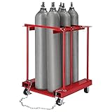 Global Industrial Forkliftable Mobile Cylinder Storage Caddy, 6 Cylinders Capacity