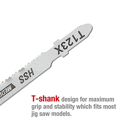 WORKPRO 25-Piece T-Shank Jig Saw Blade Set with Storage Case, Made with HCS/HSS/BIM, Assorted Blades for Wood, Plastic and Metal Cutting by WORKPRO - Used condition - Image 3
