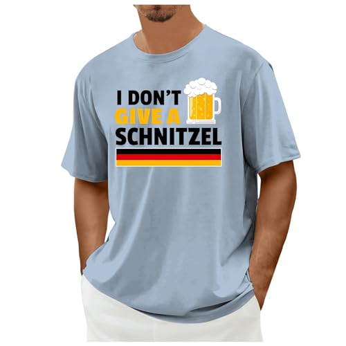 Camiseta informal con estampado Oktoberfest para hombre, manga corta, cuello redondo, reloj de...