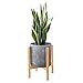 Wood Plant Stand for Planters Up to 10 Inch, Indoor Mid Century Flower Pot Potted Planter Holder Rack Caddy Trivet (Pot and Plant Excluded), Light Wood Color