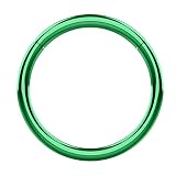 Curved Barbells 10MM - 14G(1.6MM) Green Anodised Grade 23 Solid Titanium Segment Rings.