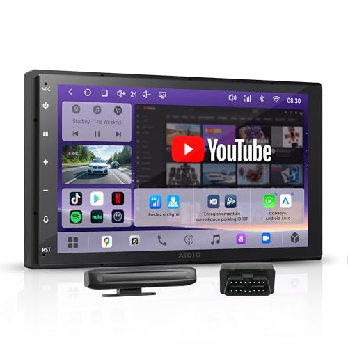 Autoradio Android A7 haute performance, écran QLED et sortie optique pour audiophiles exigeants
