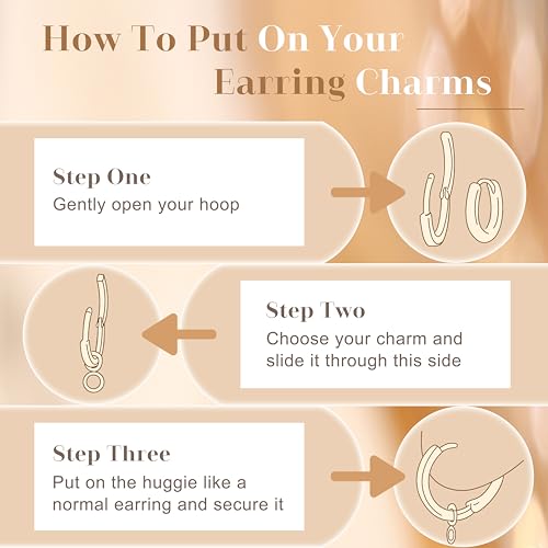 Jstyle Small Gold Hoops Earrings for Women 14K Gold Plated Huggie Hoop Earrings Lightweight Hypoallergenic Stud Earrings Set with Cubic Zirconia Pearl Charm Set-Earrings Stacks for Women No Tarnish4