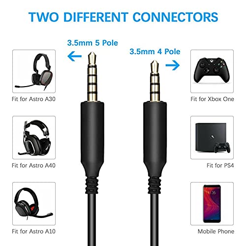 Amazon Com Learsoon Replacement Astro A10 0 Gaming Headset Audio Talkback Chat Cable Compatible With Playstation 4 Ps4 Mixamp Pc Gaming And Smartphone Black Video Games