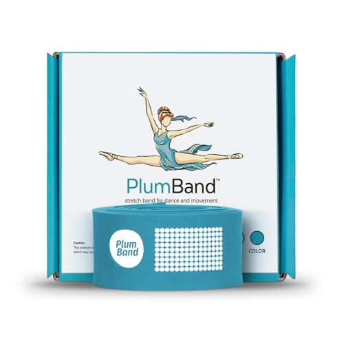The PlumBand Stretch Band for Dance and Ballet – Premium Gift-Ready Package - Sizes for Kids & Adults – Improve Your Splits, Flexibility and Strength with Stretching (Sky Blue, Regular)