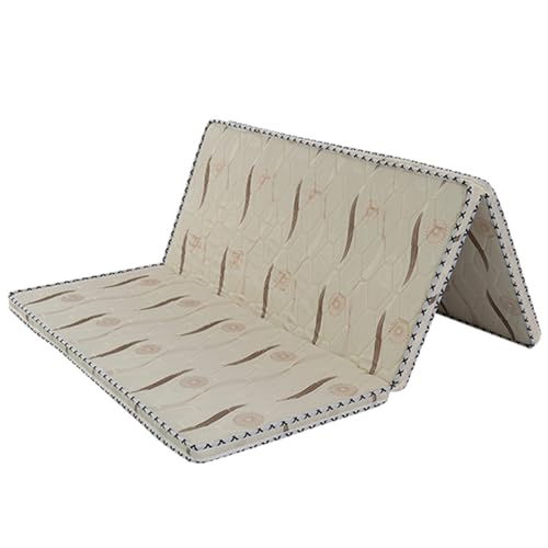 MVXBICIA Dreifach gefaltete Kokosmatratze, harte Kokosmatratze, natürlicher Komfort, Gästebett, Schlafmatte