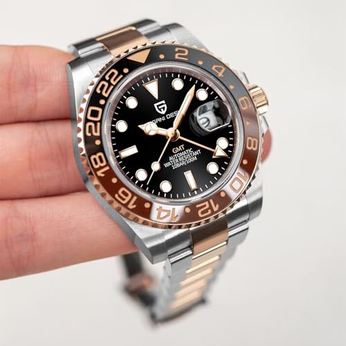 Pagani Design Watches for Men Automatic GMT Watch Japan NH34 Movement Sapphire Glass Stainless Steel 40MM Super Luminous Waterproof Wrist Watch