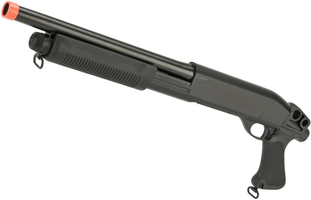 Evike Airsoft - CYMA Standard Metal M870 3-Round Burst Multi-Airsoft Shotshell Loading Airsoft Shotgun (Model: Airsoft Pistol Handle Metal) - (PID: 63535)