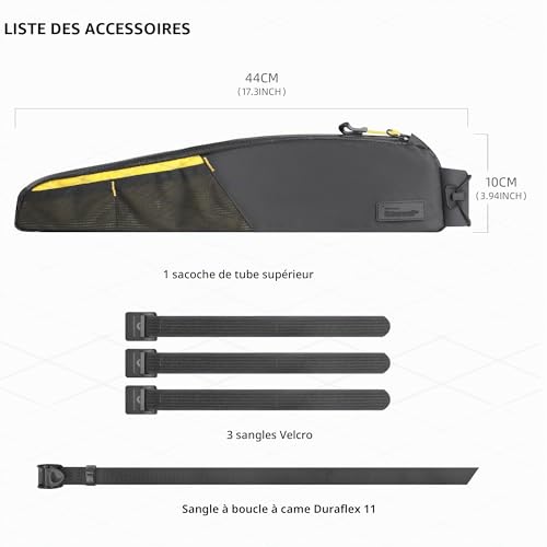 Sacoche de cadre vélo route et VTT étanche Rhinowalk version étendue 2,1L - 2