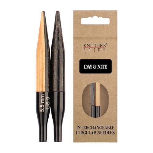 Image of Knitter's Pride Day & Nite Mini Interchangeable Circular Needles 2 inch inch (5cm) - US Size 9 (5.5mm)