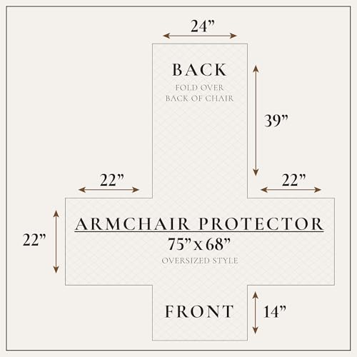 Image of Great Bay Home Velvet Chair Cover - Washable Slipcover Furniture Protector with Elastic Straps - Furniture Cover for Dogs, Kids, and Pets - Stitched Detail (White)