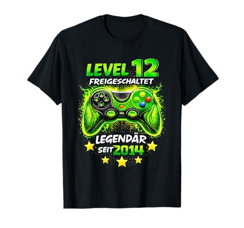 Level 12 Geburtstag Junge Gamer Lustig 2014 12er Geburtstag T-Shirt Level 12 Geburtstag Junge Gamer Lustig 2014 12er Geburtstag T-Shirt