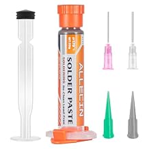 Sn64.7/Bi35/Ag0.3 20g Lead Free Solder Paste 151C/179C No Clean Medium Temp Solders Pastes for Electronics Sn64.7% Bi35% Ag0.3% Flux for SMD/BGA/SMT/IC/LED/PCB Repair Pack of 1Pcs