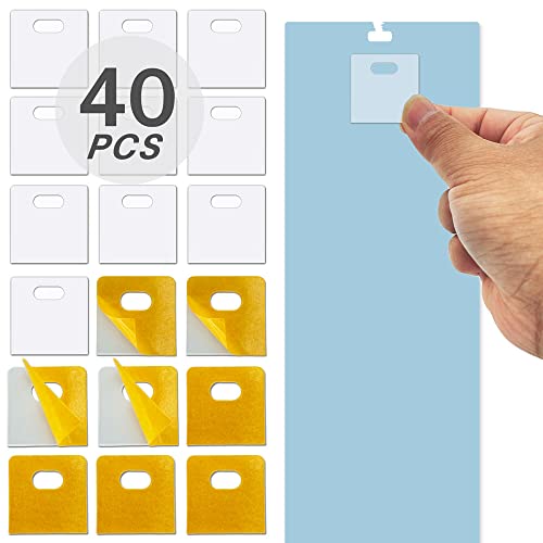 Smatagee (20 Sets/ 40 Pcs) Vertical Blind Repair Tabs,Vane Savers Blind Repair Clips,Window Blinds Replacement Slats for Fixing Vertical Window Shades Slats